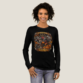 T-shirt En Tri-matière Fille de motard Viking Oni Halloween,Samouraï moto
