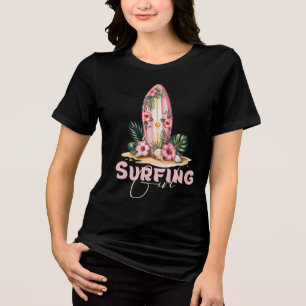 T-shirt En Tri-matière Fille de surf, plage estivale