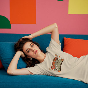 T-shirt En Tri-matière Fille des Fleurs – Typographie Florale Rétro