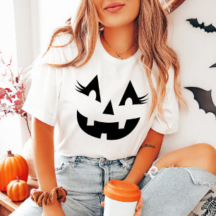 T-shirt En Tri-matière Fille Jack-o'-lantern Citrouille Face Halloween