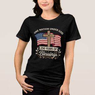 T-shirt En Tri-matière Fille Patriotique Aime Jésus Et Aussi l'Amérique