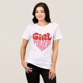 T-shirt En Tri-matière Fille Power Coeur Design (Recto plein)