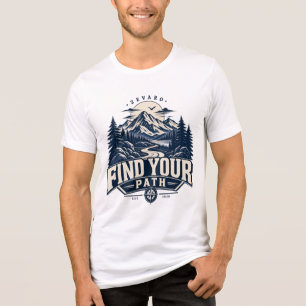 T-shirt En Tri-matière Find Your Path Mountain Adventure Vintage Outdoor