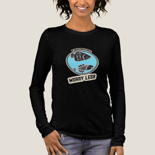 T-shirt En Tri-matière Fish More Worry Less (Recto)
