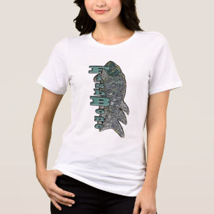 T-shirt En Tri-matière FishBone avec texte vertical