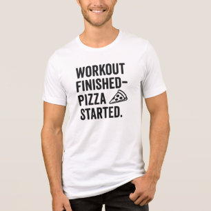 T-shirt En Tri-matière Fitness & Pizza - Citation Gym Drôle Les gourman