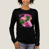 T-shirt En Tri-matière Flamant rose rose tropical Sensibilisation au canc (Recto)