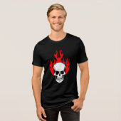 T-shirt En Tri-matière Flaming Skull Graphic (Recto plein)
