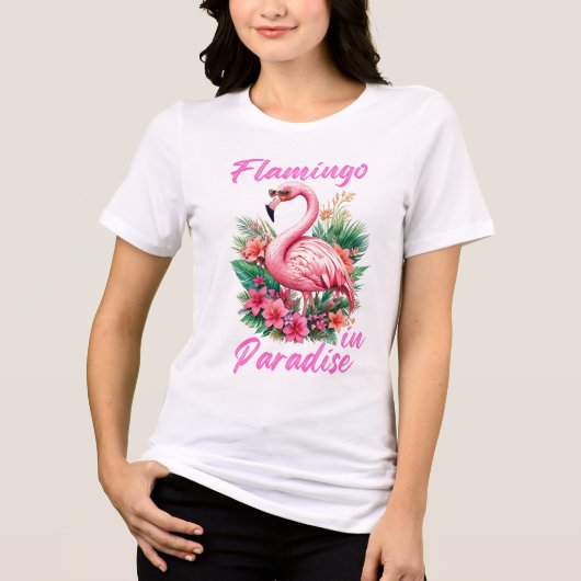 T-shirt En Tri-matière Flamingo in Paradise Tri-Blend Shirt (Recto)