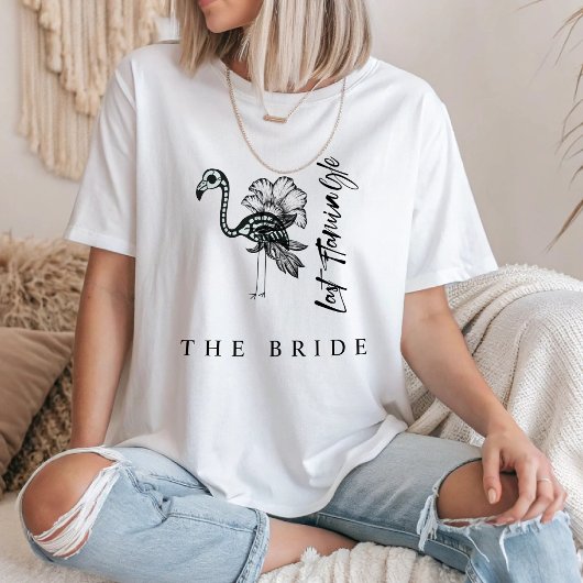 T-shirt En Tri-matière Flamingo squelette La mariée en troupeau Enterreme