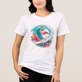 T-shirt En Tri-matière Flamingo Surf Style (Recto)