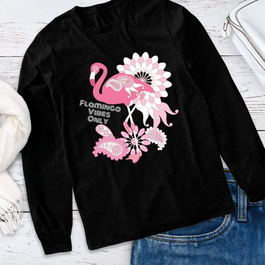 T-shirt En Tri-matière Flamingo Vibes Only - Paisley Pink Flamingo