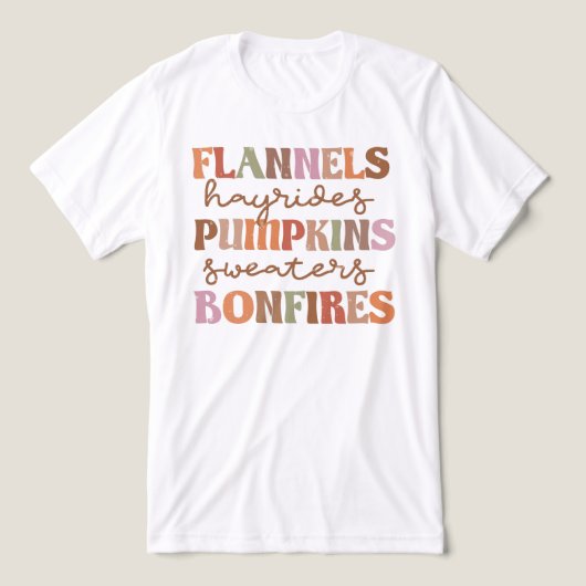 T-shirt En Tri-matière Flannings Bonfires Citrouille (Design Recto)