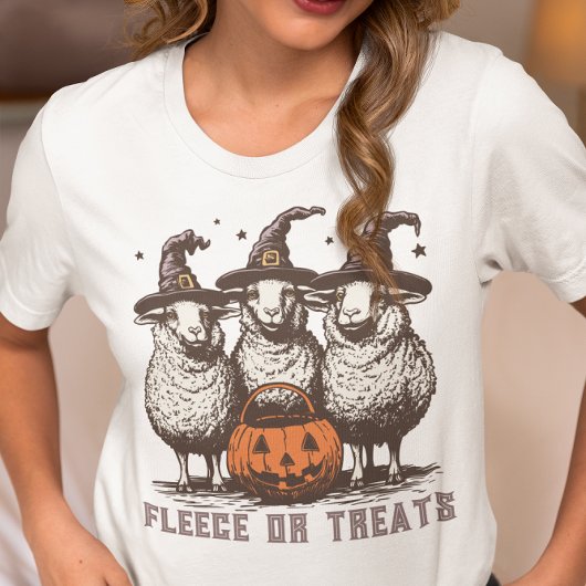 T-shirt En Tri-matière Fleece or Treats Sheep Halloween