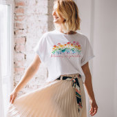 T-shirt En Tri-matière Fleur avec Fierté LGBTQ Fleurs sauvages d'aquarell