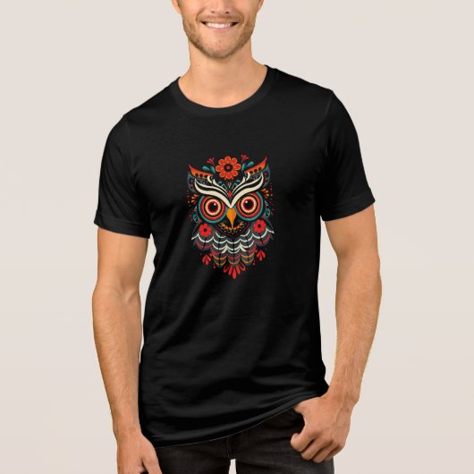 T-shirt En Tri-matière Fleur de hibou psychédélique (Recto)