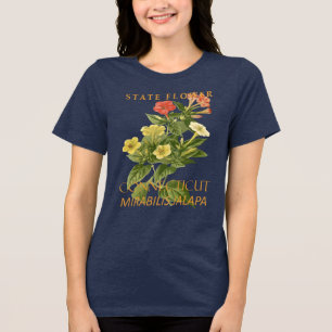 T-shirt En Tri-matière Fleur du Territoire du Connecticut Mirabilis jalap