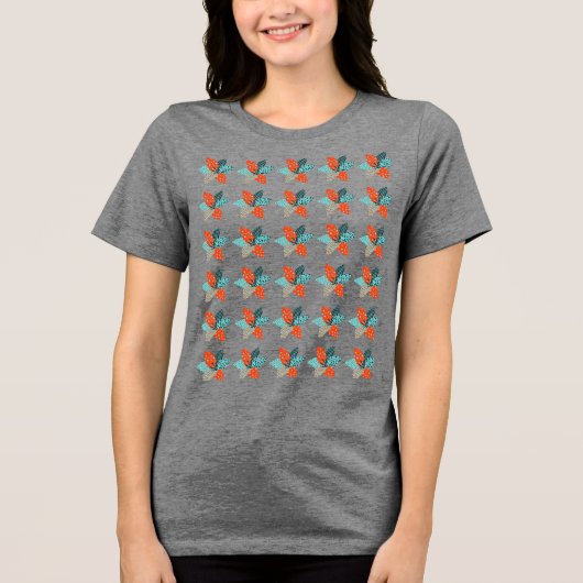 T-shirt En Tri-matière Fleur patchwork (Recto)