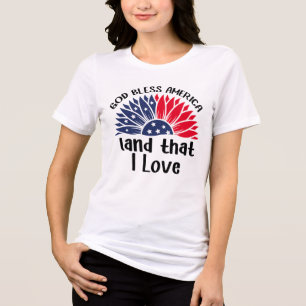 T-shirt En Tri-matière Fleur patriotique