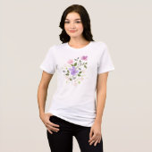 T-shirt En Tri-matière Fleur Soft Petal Power aller avec la florale. (Recto plein)