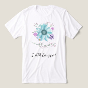 T-shirt En Tri-matière Fleur turquoise avec I Am Equipé