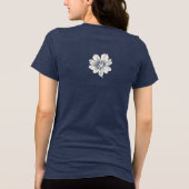 T-shirt En Tri-matière Fleurs blanches (Verso)