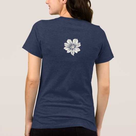 T-shirt En Tri-matière Fleurs blanches (Verso)