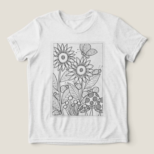 T-shirt En Tri-matière Fleurs et coccinelles (Design Recto)