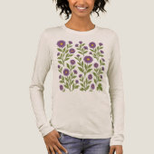 T-shirt En Tri-matière Fleurs pourpres Boho (Recto)