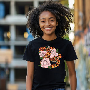 T-shirt En Tri-matière Fleurs roses du serpent de maïs vert