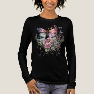 T-shirt En Tri-matière Fleurs Sauvages Et Gratuites De Papillon Floral Fl