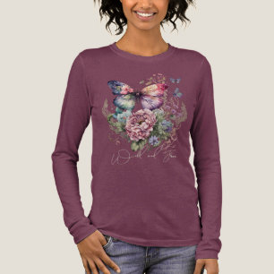 T-shirt En Tri-matière Fleurs Sauvages Et Gratuites De Papillon Floral Fl