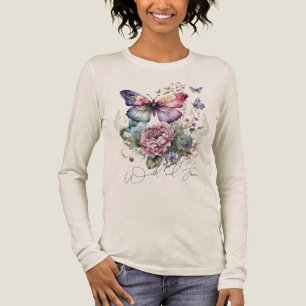 T-shirt En Tri-matière Fleurs Sauvages Et Gratuites De Papillon Floral Fl
