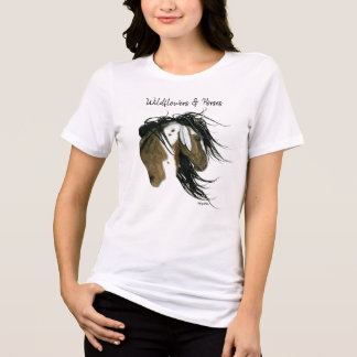 T-shirt En Tri-matière Fleurs sauvages & Rêves de chevaux Art de Bihrle