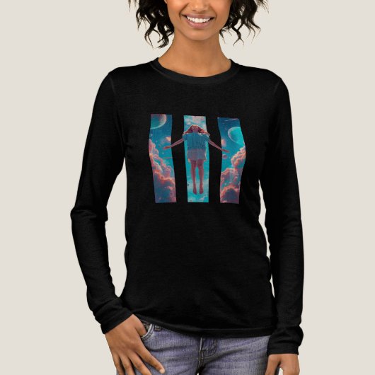 T-shirt En Tri-matière Floating Through Cosmos - Surreal Vaporwave Gi (Recto)
