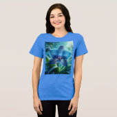 T-shirt En Tri-matière Floral orchidée bleue (Recto plein)