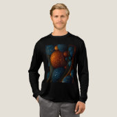 T-shirt En Tri-matière Flux céleste : sphères Abstraites en mouvement (Recto complet)