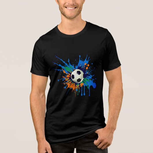 T-shirt En Tri-matière Football à éclaboussure couleur (Recto)