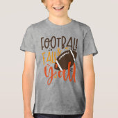 T-shirt En Tri-matière Football Fall & Y'all (Recto)