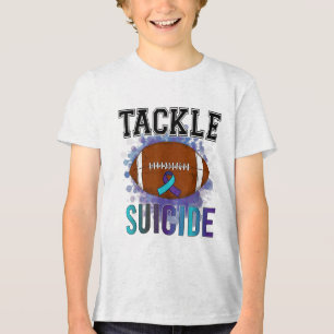 T-shirt En Tri-matière Football Lutter Conscience de la prévention du sui