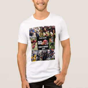 T-shirt En Tri-matière Football personnalisé Photo Collage Sports