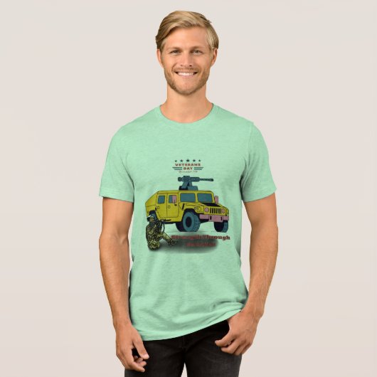 T-shirt En Tri-matière Force par le sacrifice vert (Recto plein)