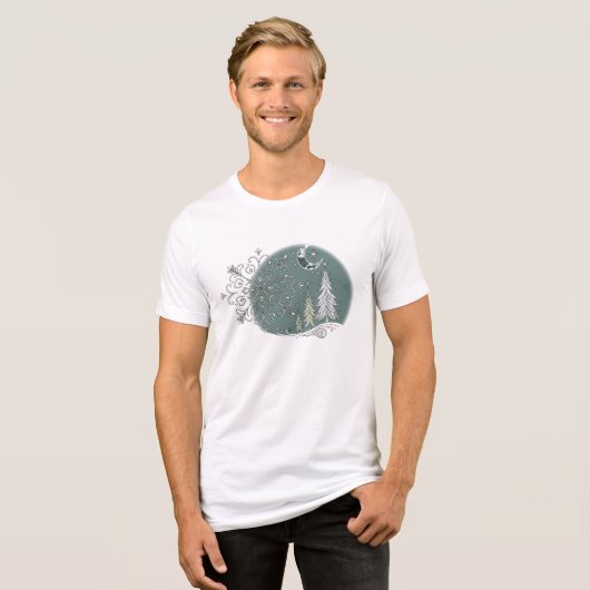 T-shirt En Tri-matière Forêt céleste d'hiver (Recto plein)