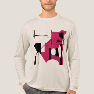 T-shirt En Tri-matière Formes géométriques noires bordeaux Abstrait MCM L