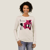 T-shirt En Tri-matière Formes géométriques noires bordeaux Abstrait MCM L (Recto complet)