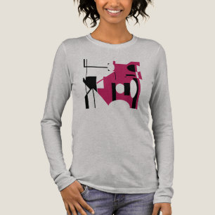 T-shirt En Tri-matière Formes géométriques noires bordeaux Abstrait MCM p