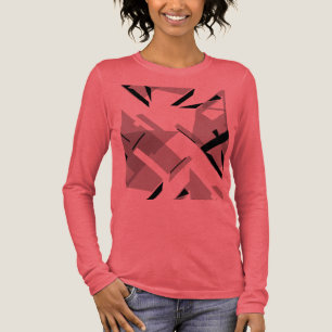 T-shirt En Tri-matière Formes noires grises Art Abstrait d'inspiration MC