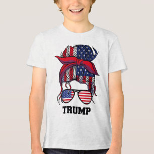 T-shirt En Tri-matière Foulard de Bandana Sungles Girls Trump _1