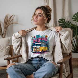 T-shirt En Tri-matière Fourgon Hippie Rétro