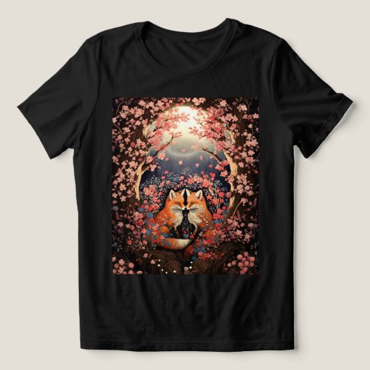 T-shirt En Tri-matière Foxes By Moonlight (Design Recto)